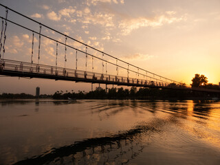 bridge at sunset