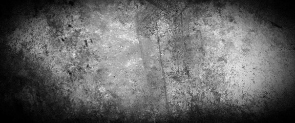 Old wall texture cement dark black, gray background. Dark cement, concrete grunge. Black brush strokes oil paints on white paper. Dark metal wallpaper with rock background.