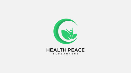 health peace cross logo design vector illustration