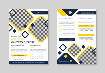 Mosaic Business Flyer Or Poster Templates With Modern Design Style