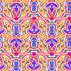 stylized ethnic pattern.