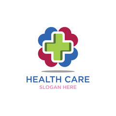 Fototapeta premium health care logo design vector template