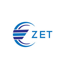 ZET letter logo. ZET blue image on white background. ZET vector logo design for entrepreneur and business. ZET best icon. - obrazy, fototapety, plakaty