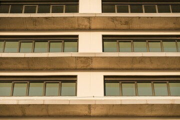 Low-angle view of a building's facade - a default background