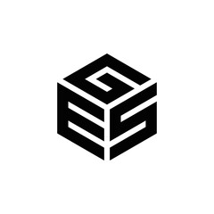 Creative abstract letters, hexagonal, icon, vector, logo design, template, simple, elegant