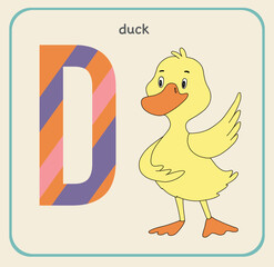 animal alphabet letter d