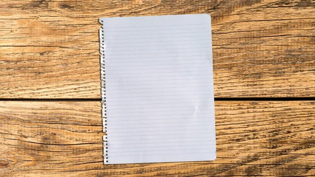White lined paper animation transparent alpha background with shadow