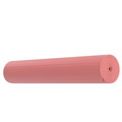 3d rendering illustration of a rolled yoga mat