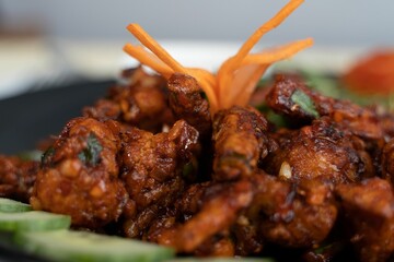 Closeup show of delicious Teriyaki and groceries