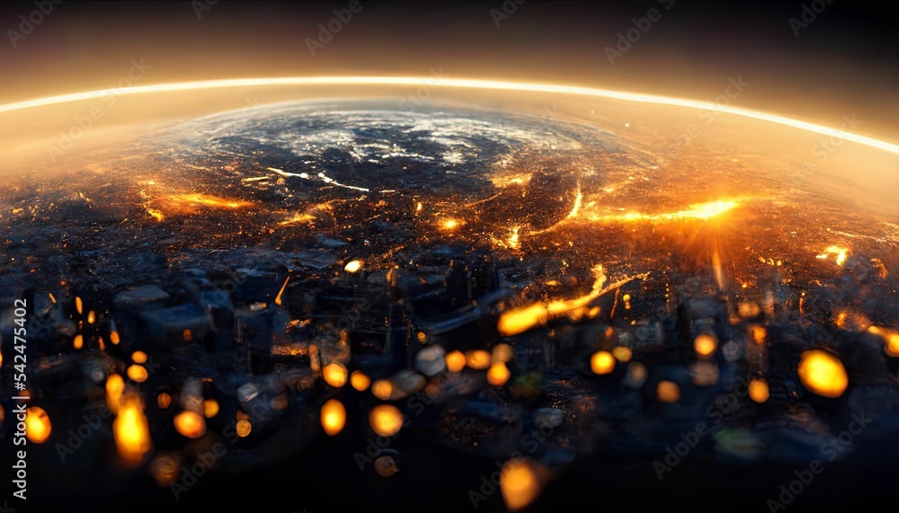 Poster ai generated 3d image of space