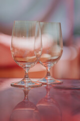 two glasses of wine luxury restaurant in miami usa Florida beautiful