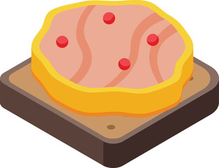 Goose meat icon isometric vector. Duck food. Pate gras