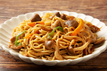 キノコ焼きそば