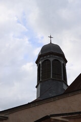 steeple of the St Laurent Church in Arnay Le Duc