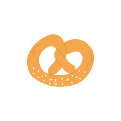 Hand draw bakery product. Baguette,bread,croissant.