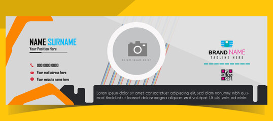 Creative and modern company email signature or email footer | Personal social media cover