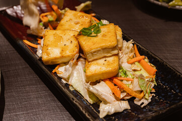 Sizzling tofu