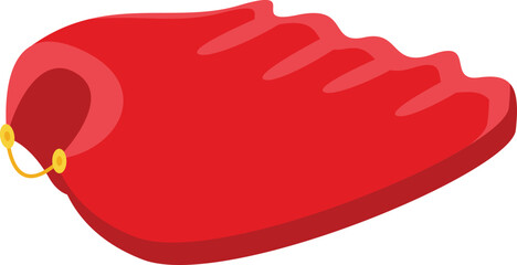 Red mantle icon isometric vector. Cloak cape. Super cloth