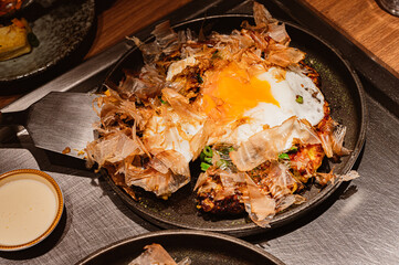 Okonomiyaki with egg