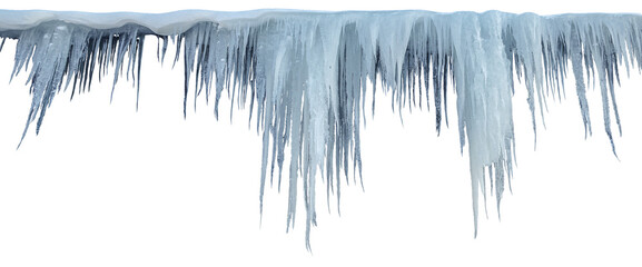 Icicles photo isolated from the background, isolated object. - obrazy, fototapety, plakaty
