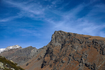 Fototapeta premium Hiking trail in South Tyrol in the Martell Valley