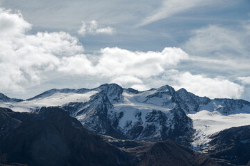 Hiking trail in South Tyrol in the Martell Valley