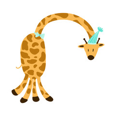 Fototapeta na wymiar Giraffe PNG Format With Transparent Background 