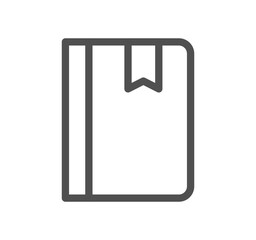 Book and learning icon outline and linear vector.