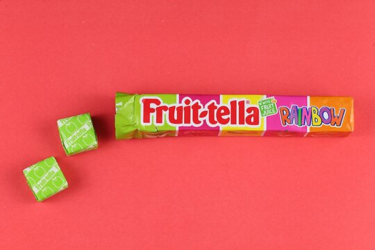 LVIV, UKRAINE - October 19, 2022: Fruittella chewing candies