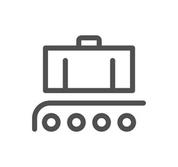 Baggage and travel icon outline and linear vector.