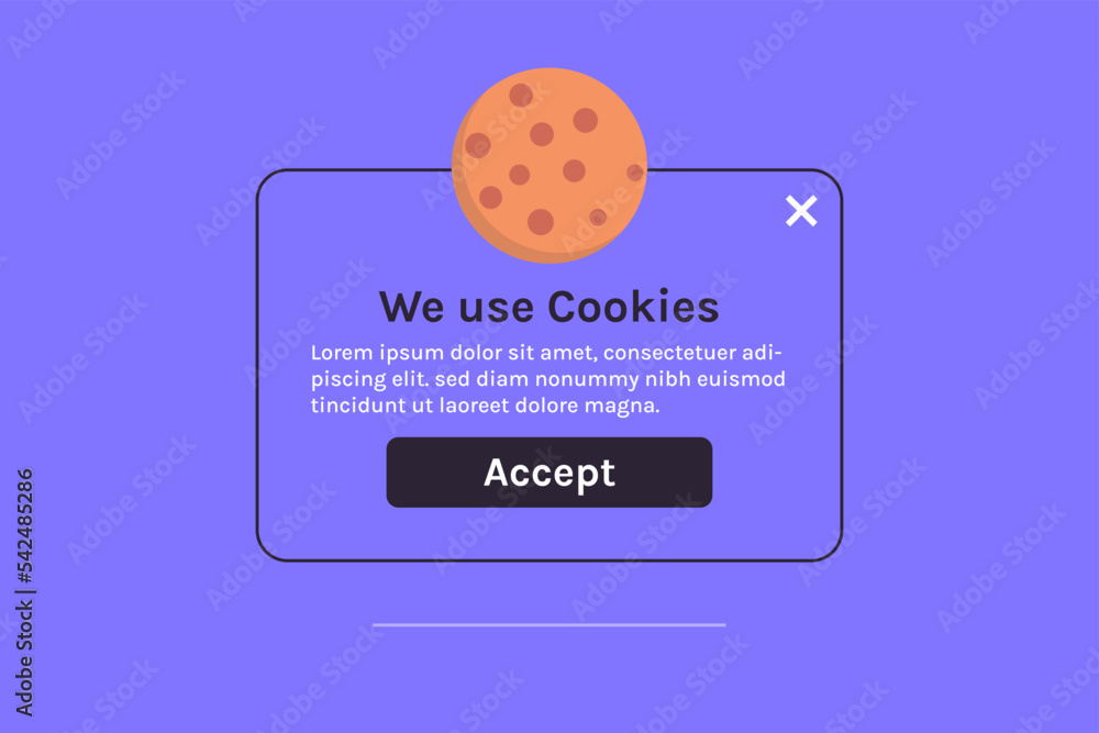 Poster protection of personal data information cookie and internet web page we use cookies policy concept f