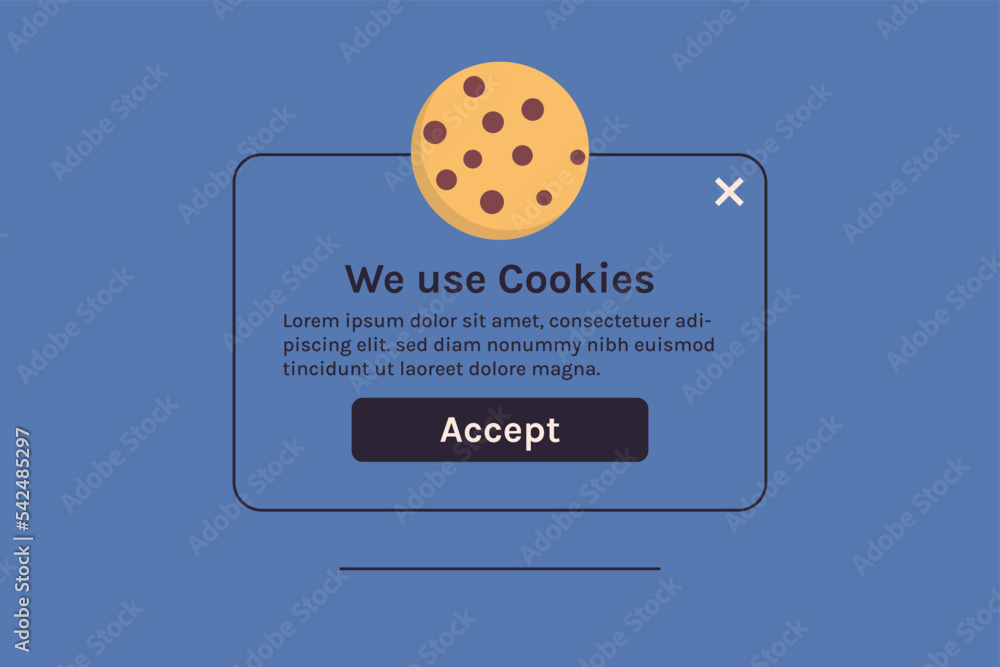 Poster protection of personal data information cookie and internet web page we use cookies policy concept f