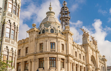 Fototapeta na wymiar City Hall of Valencia (Spain)