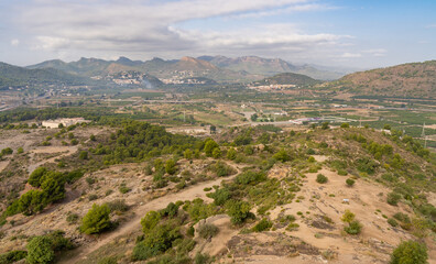 View from the nearby castle Sagunto to the Parc Natural de la Serra Calderona