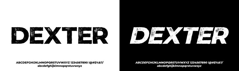 Modern Vintage Grunge Distress Bold Font. Typography urban style alphabet fonts for fashion, sport, movie, logo design, vector illustration