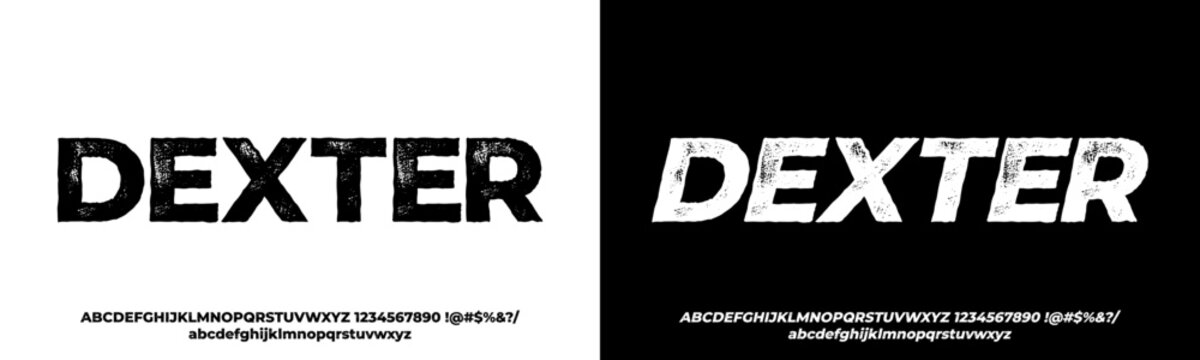 Modern Vintage Grunge Font. Distress Bold Font. Typography urban style alphabet fonts for fashion, sport, movie, logo design, vector illustration