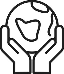 Earth, Planet line icon