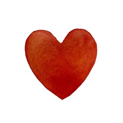 Obraz premium Heart red big a watercolor illustration isolated 