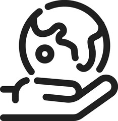 Earth, Planet line icon
