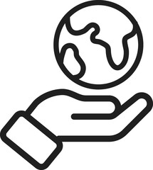 Earth, Planet line icon