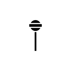 Black Lollipop icon isolated on white background. Food, delicious symbol.