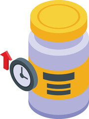 Fitness health icon isometric vector. Doping sport. Medicine drug