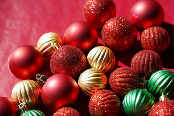 Fototapeta na wymiar Christmas scene with ornaments 