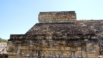 Top of a structure at Monte Alban, in Oaxaca, Mexico