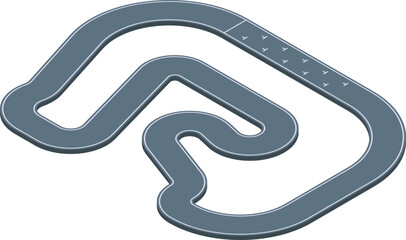 Auto circuit icon isometric vector. Car racetrack. Finish game