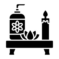 Spa And Relax Glyph Icon