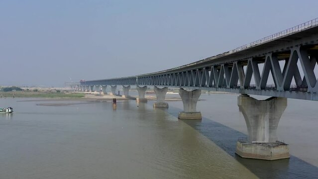 The Padma Multipurpose Bridge, commonly known as the Padma Bridge, is a two-level road-rail bridge across the Padma River, the main distributary of the Ganges in Bangladesh