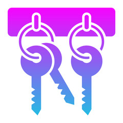 Key Hanger Glyph Gradient Icon