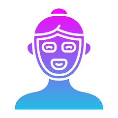 Facial Mask Glyph Gradient Icon
