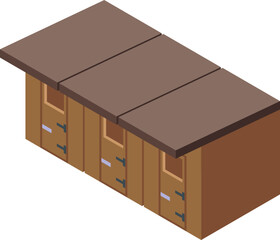 Horse place icon isometric vector. Hippodrome animal. Jockey sport